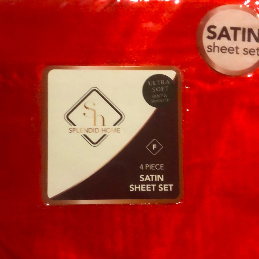 Full satin 4 piece sheet set